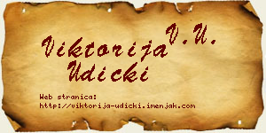 Viktorija Udicki vizit kartica